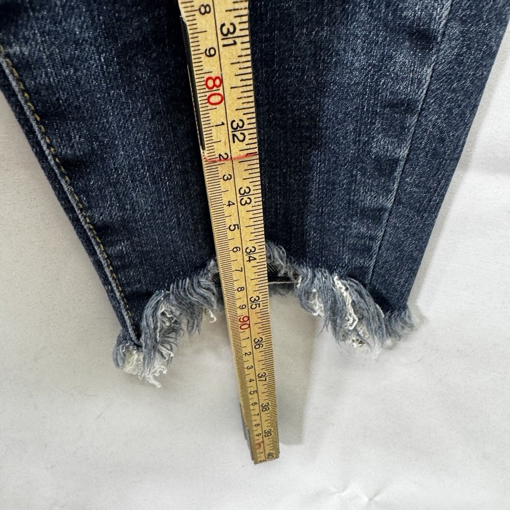 Judy Blue Jeans Womens 7/28 Blue‎ Skinny Fit Distressed Raw Hem Stretch Denim - Picture 5 of 11
